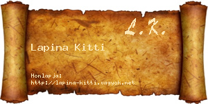 Lapina Kitti névjegykártya